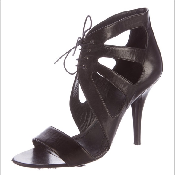 Givenchy Shoes - Givenchy Leather Cutout Bootie Sandals